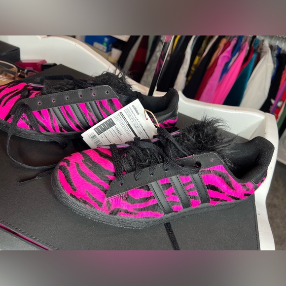 ADIDAS Campus 80s x Jeremy Scott Bones Shoes Pink Black Zebra - Picture 4 of 11